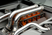 AUT 30 RK3723 01
1966 Ford Mustang Fastback Silver And Black Detail Engine Shot Studio