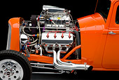 AUT 30 RK4430 01
1934 Plymouth 5-Window Coupe Hot Rod Orange Engine Detail Studio