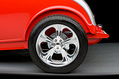 AUT 30 RK4494 01
1932 Ford Highboy Roadster Hot Rod Silver And Red Rear Wheel Detail Studio