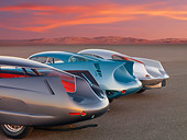 AUT 31 RK0081 02
1953,54,55 Alfa Romeo Bertone B.A.T. 5,7,9 3/4 Rear View On Pavement