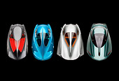 AUT 31 RK0096 01
1953,54,55, 2008 Alfa Romeo Bertone B.A.T. 5, 7 , 9, 11 Overhead View Studio