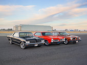 AUT 31 RK0098 01
1964 Black GTO, 1966 Red GTO, 1974 Bronze GTO