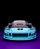 AUT 33 RK0345 07
2000 Toyota Celica Mint Green Wide Angle Head On Shot On Purple Floor Studio