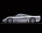 AUT 34 RK0100 03
2001 Saleen S7 Silver Profile View On Gray Line Studio