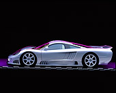 AUT 34 RK0101 06
2001 Saleen S7 Silver Profile On Checkered Line Purple Floor Studio