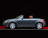 AUT 34 RK0152 09
2001 Audi TT Roadster Gray Profile View On Red Floor Gray Line Studio