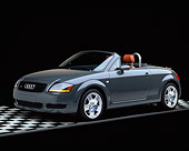 AUT 34 RK0153 03
2001 Audi TT Roadster Gray Side 3/4 View On Checkered Floor Studio