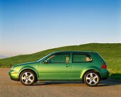 AUT 34 RK0251 01
2001 Volkswagen GTI GLS 1.8 T Green Profile View On Pavement By Grass Hills