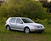 AUT 34 RK0263 02
2001 VW Golf GLS 1.8 T Silver 3/4 Side View On Grass By Trees