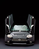 AUT 34 RK0317 01
2001 Spyker C8 Spyder Black Head On Shot Doors Open Black Floor Studio