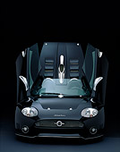 AUT 34 RK0318 01
2001 Spyker C8 Spyder Black Head On Shot Doors And Trunk Open Black Floor Studio