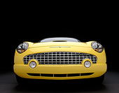 AUT 35 RK0105 15
2002 Ford Thunderbird Convertible Yellow Wide Angle Head On Shot Studio