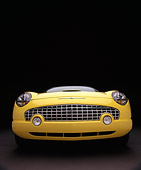 AUT 35 RK0105 09
2002 Ford Thunderbird Convertible Yellow Wide Angle Head On Shot Studio