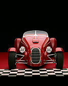 AUT 35 RK0194 04
2002 Torpedo Roadster Custom Red Head On Shot On Red And Checkered Floor Studio
