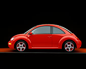 AUT 35 RK0251 05
2002 VW New Beetle GLS Turbo Orange Profile View On Gray Line Orange Floor Studio