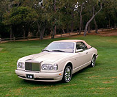 AUT 35 RK0254 02
2002 Rolls Royce Corniche Convertible Beige 3/4 Front View On Grass Trees Background