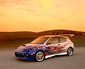 AUT 35 RK0328 05
2002 Ford Focus FR200 Turbo Silver Patriotic Modify By APC 3/4 Front On Gravel Grass Hill In Fast & Furious 2