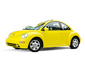AUT 35 RK0398 01
Crushed 2002 Volkswagen Beetle Yellow 3/4 Front View On Seamless Studio
