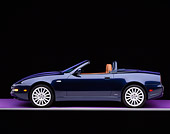 AUT 38 RK0003 11
2003 Maserati Spyder Blue Profile On Purple Floor Gray Line Studio