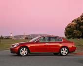 AUT 38 RK0022 01
2003 Infiniti G35 Red 3/4 Front View On Pavement By Grass Filtered