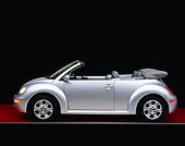 AUT 38 RK0099 13
2003 VW New Beetle Convertible Silver Profile On Red Floor Gray Line Studio