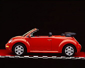 AUT 38 RK0138 05
2003 VW New Beetle Convertible Sundown Orange Profile View Studio