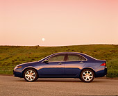 AUT 38 RK0153 06
2003 Acura TSX Blue Profile On Pavement By Grass Hill Filtered