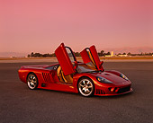 AUT 38 RK0200 02
2003 Saleen S7 Red 3/4 Side View On Pavement Doors Open Filtered