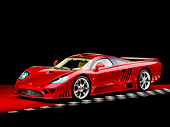 AUT 39 RK0074 06
2004 Saleen S7 Red 3/4 Front View On Red Floor Checkered Line Studio