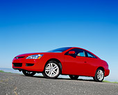 AUT 39 RK0149 03
2004 Honda Accord EX Red Low 3/4 Side View On Pavement Blue Sky