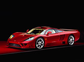 AUT 39 RK0072 03
2004 Saleen S7 Red 3/4 Front View On Red Floor Gray Line Studio