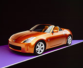 AUT 39 RK0222 06
2004 Nissan 350Z Roadster Orange Front 3/4 View Studio