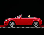 AUT 39 RK0274 02
2004 Audi TT Roadster quattro Red Profile View On Checkered Line Studio