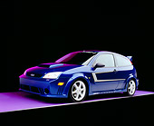 AUT 39 RK0330 15
2004 Ford Saleen N20 Focus Blue 3/4 Front View On Gray Line Purple Floor And Lighting Studio
