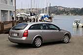 AUT 39 RK0352 01
2004 Nissan Primera Silver Wagon 3/4 Rear View On Pavement By Harbor