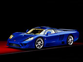 AUT 39 RK0365 01
2004 Saleen S7 Blue 3/4 Front View On Red Floor Gray Line Studio