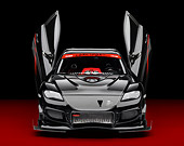 AUT 39 RK0413 01
2004 Mazda RX-8 Custom Black Front View Doors Open Studio