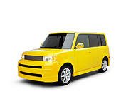 AUT 40 RK0140 02
2005 Scion XB Yellow 3/4 Front View On White Seamless Studio