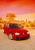 AUT 40 RK0011 08
2005 Volkswagen R32 Golf Red 3/4 Front View On Pavement By Building
