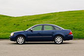 AUT 40 RK0127 01
2005 Ford Five Hundred Sedan Blue Profile View On Pavement By Grass Hills