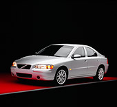 AUT 40 RK0138 02
2005 Volvo S60 T5 Silver Front 3/4 View On Red Floor Gray Line Studio