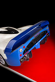 AUT 40 RK0209 01
2005 Maserati MC12 White And Blue 3/4 Rear Shot Studio