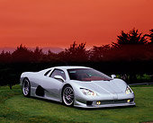 AUT 40 RK0220 06
2005 SSC Aero Silver 3/4 Front View On Grass By Trees Filtered