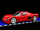 AUT 40 RK0282 01
2005 Ultima GTR Red 3/4 Front View On Blue Floor Checkered Studio