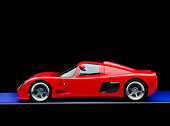 AUT 40 RK0285 01
2005 Ultima GTR Red Profile View On Blue Floor Gray Line Studio