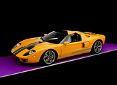 AUT 41 RK0212 05
2006 Ford GTX1 Yellow And Silver 3/4 Side View On Purple Floor Studio