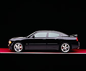AUT 41 RK0108 06
2006 Dodge, Charger SRT8, Black Profile On Red Floor  Studio