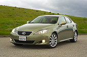 AUT 41 RK0210 01
2006 Lexus IS350 Green 3/4 Front View On Pavement By Grass Hills