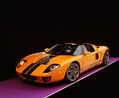 AUT 41 RK0211 04
2006 Ford GTX1 Yellow And Silver 3/4 Front View On Purple Floor Studio
