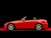 AUT 41 RK0321 01
2006 Honda S2000 Convertible Red Profile Shot On Red Floor Studio